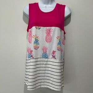 Colorblock pineapple tank 🍍